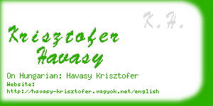 krisztofer havasy business card